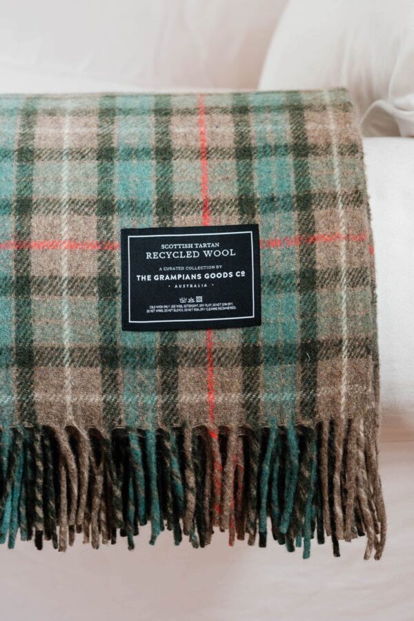 Heritage Collection | Recycled Wool Scottish Tartan Blankets | Hunter